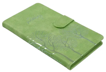 Ежедневник недат. А6+ 120л 110x190 "Тиволи" зеленый, кожзам, тв.переплет, тисн.фольгой, магнит.клапан, офсет, загругл.углы, справ.мат-лшы, ляссе, инд.уп - фото 2