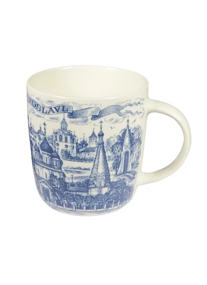 Кружка Ярославль (фарфор цв.синий) (060-2-27) - фото 1