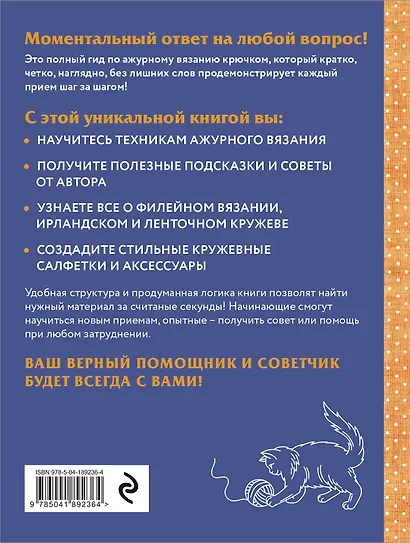 Ажурное вязание крючком. Полный японский справочник. Техники, приемы и 130 узоров филейного, ирландского, ленточного и ажурного вязания - фото 2