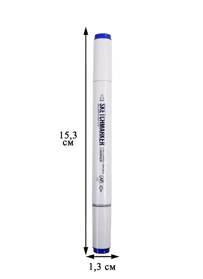 Маркер Sketchmarker двухсторонний на спирт.основе цв.B100 Королевский синий - фото 2