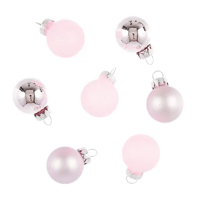 Набор елочных мини-шариков (розовые) (15шт) (пластик) (ПВХ бокс) (12-08621-N25) - фото 3