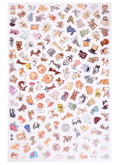 МАКСИ-РАСКРАСКА с наклейками. КОТИКИ И СОБАЧКИ - фото 2