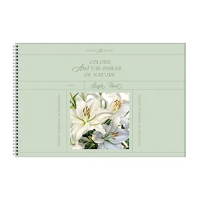 Альбом для рисования 30л А4 "Botanical Qoutes. Green" гребень, мел.картон, выб.лак - фото 1