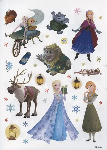 Развивающая книжка с многоразовыми наклейками № МН 2009 "Холодное сердце. Северное королевство" - фото 3