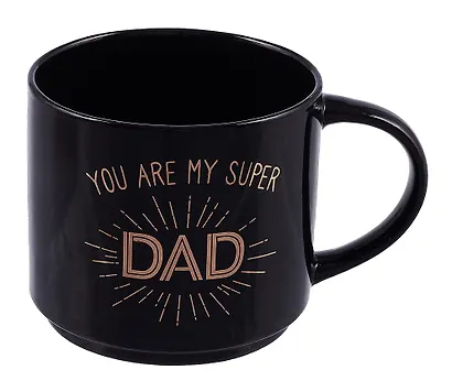 Кружка в подарочной упаковке You are my super Dad (черная) (коробка) (керамика) (12-topsun-202409-04) - фото 2