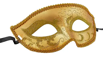 Маска с узором Золотая (17х8) (пластик) (12-BaoZun-M21) - фото 1