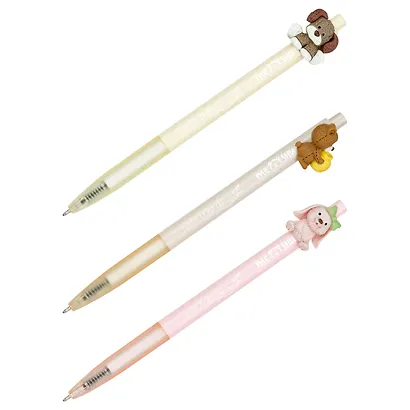 Ручка шариковая автоматическая синяя "Funny friends", в ассортименте, Meshu - фото 1