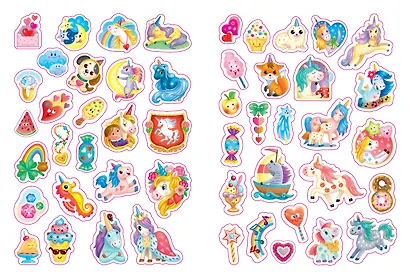 100 НАКЛЕЕК. ЕДИНОРОЖКИ - фото 3