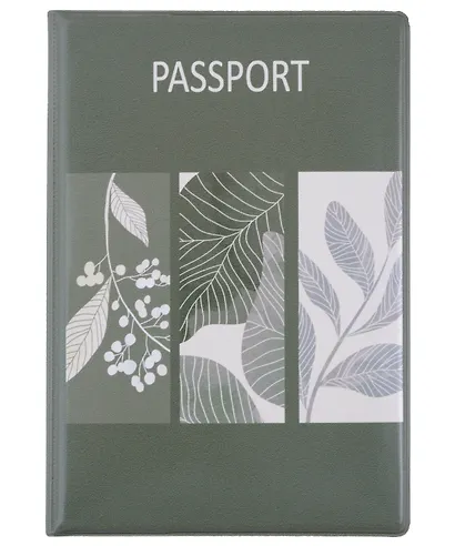Обложка для паспорта Листья (ОП2024-423) - фото 1