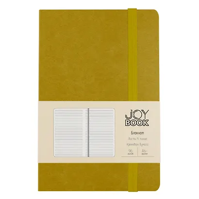 Записная книжка А6- 96л лин. "Joy Book. Фисташковый мусс" 7БЦ., иск.кожа, тонир.форзац, тонир.блок, скругл.углы, сшит.блок, ляссе, резинка, карман на задн.форзаце - фото 1