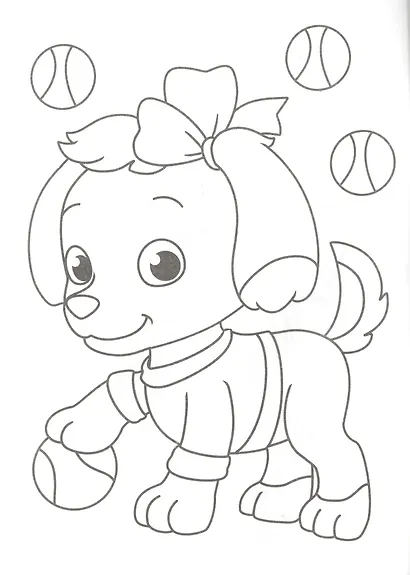 РАСКРАСКА А4 эконом. ЗАБАВНЫЕ ЩЕНКИ - фото 2