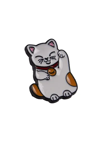 Значок Котик Манэки-нэко (металл) - фото 2
