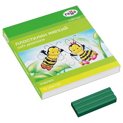 Пластилин 12 цветов 147г "Пчелка" восковой, Гамма - фото 5