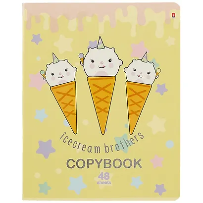 Тетрадь в клетку Альт, "Мороженки", 48 листов, в ассортименте - фото 1