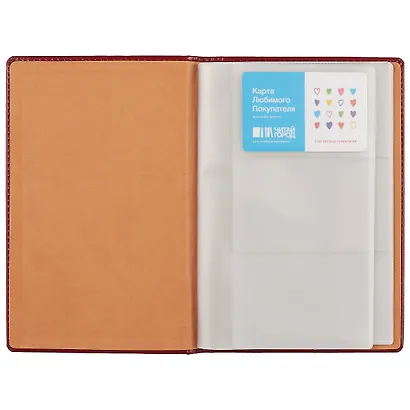 Визитница «Бизнес», бордовая, 72 карты, А5– - фото 2