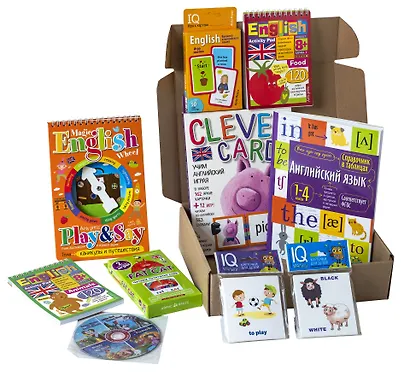 Посылка. Базовый комплект IQ-игр для изучения английского языка. Уровень 4. Для детей от 7 до 10 лет - фото 2