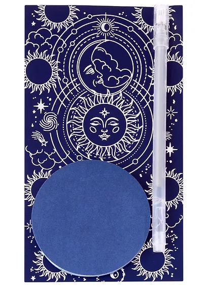 Блок бумаги самоклеящийся 72*68 "" 50л, фигурн.листы, гел.ручка, ассорти, инд.уп. - фото 1