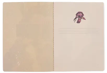 Тетрадь 165*220, 40 листов в клетку "Blossom. Irises", сшивка - фото 3