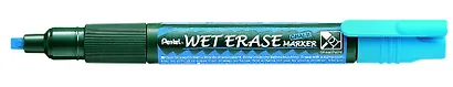 Маркер, Pentel Wet Erase Жидкий мел синий, двусторонний пишущий узел, 2-4мм - фото 1