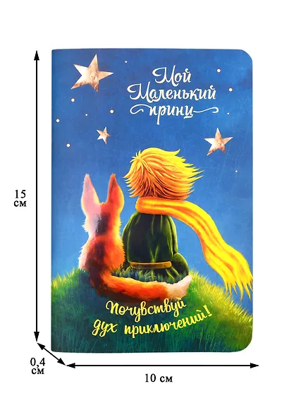 Записная книжка А6 32л тчк. "Мой маленький принц" карт.обл., мат.ламинация, выб.лак, дизайнерск.блок, ассорти - фото 2