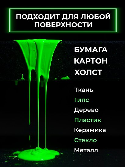 Краски акриловые 8 цветов 12 мл флуоресцентные, Малевичъ - фото 5