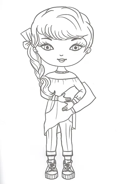 РАСКРАСКА с блестящими наклейками. МОДНИЦЫ - фото 5