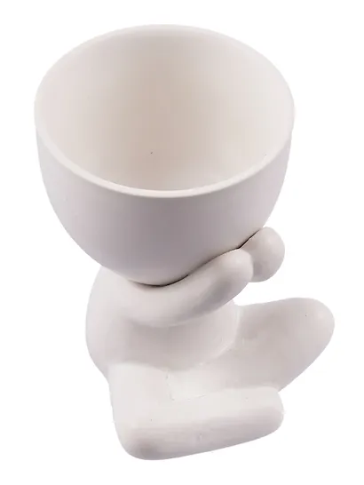 Подставка Мистер Грин: любитель тишины (керамика) (10×7×8) (10534391) - фото 5