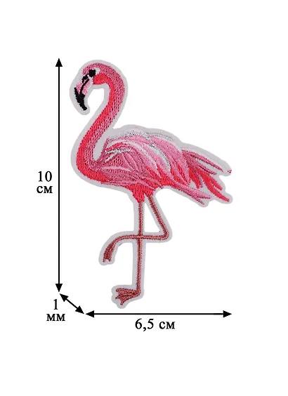 Термонаклейки Фламинго вышитый, 8 х 11 см - фото 2