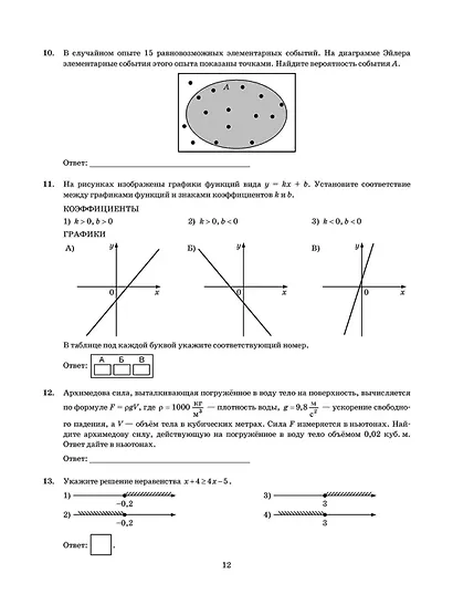 ОГЭ 2026. Математика. Типовые варианты экзаменационных заданий. 50 вариантов заданий. Инструкции по выполнению работы. Критерии оценивания. Ответы - фото 6