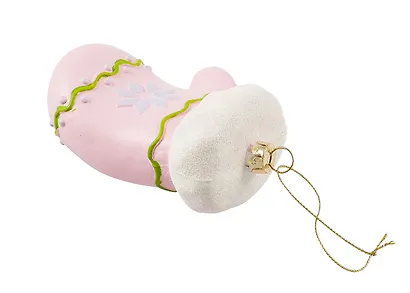 Новогоднее подвесное украшение Варежка розовая (пластик) (ПВХ бокс) (9см) (12-09305-N2) - фото 4