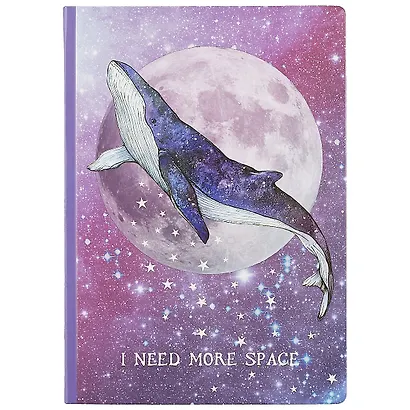 Блокнот "I need more space. Кит и луна" - фото 1