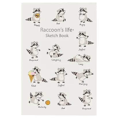 Скетчбук «Raccoons life», 120 листов - фото 1
