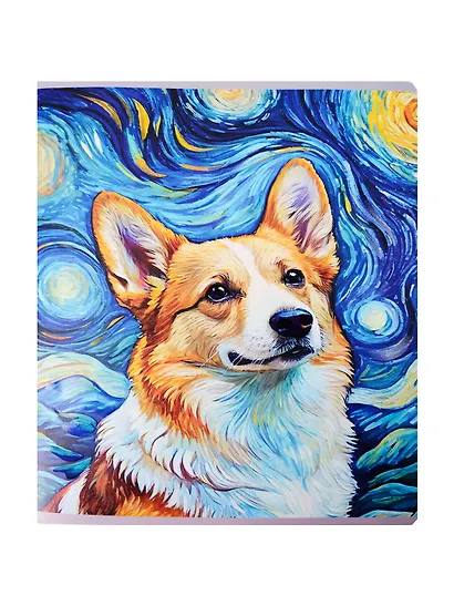 Тетрадь А4 96л кл. "Ван Гог" пластик с печатью, выб.лак, скр.углы - фото 1