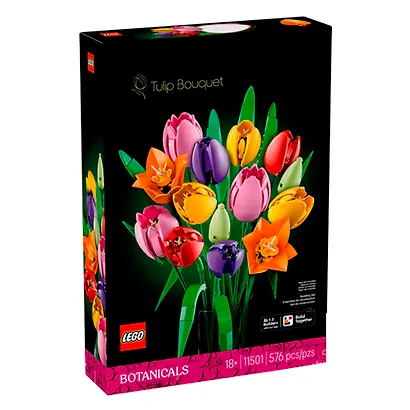 11501 Конструктор LEGO Botanicals Букет тюльпанов, 576 деталей, возраст 18+ - фото 3