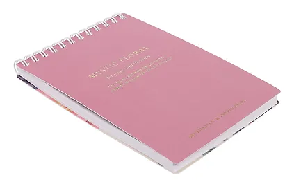 Блокнот А6, 80 листов в точку, "Blossom", розовый, на спирали - фото 3