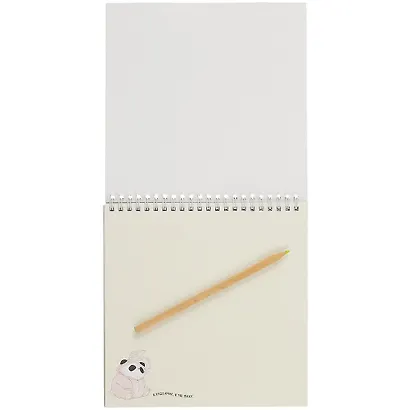 Скетчбук 196*196 45л "Скетчбук Пандыча" черная обложка, спираль, дизайнерск.блок, 100г/м2, мат.ламинация, выборочный УФ-лак - фото 2