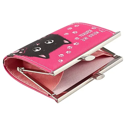 Кошелек с застёжкой У меня же лапки (чёрный котик) (PU) (10×9) (12-11592-ZY-1) - фото 3