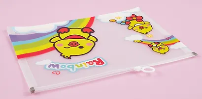 Папка на молнии А4 "Утки" с расширением, в ассортименте - фото 8