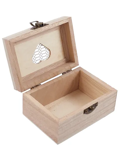 Шкатулка "Сердце", вырубка, средняя 11,5*8*5,5/11,3*8*5,1, дерево - фото 4