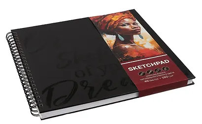 Скетчбук А5 40л "ДЕВУШКА" гребень, белый офсет - фото 4