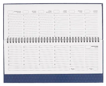 Планинг недат. 56л "Герб России" настольный, 7БЦ, глянц.лам, евроспираль, офсет - фото 4