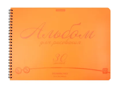 Альбом для рисования 30 листов А4 "Neon" оранжевый, спираль, Erich Krause - фото 4