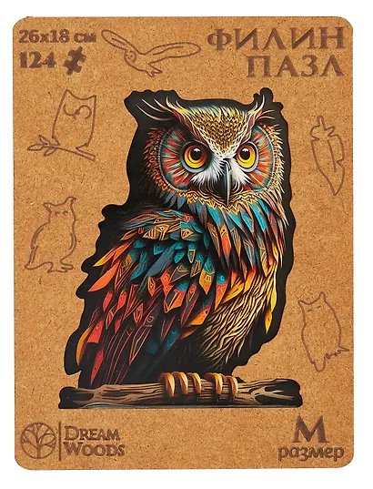 Пазл фигурный "Филин". 124 элемента - фото 3