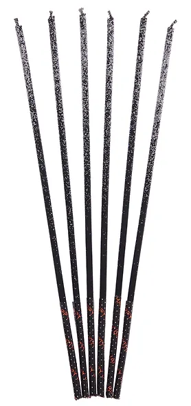 Набор свечей для торта Black Silver (черные с серебром) (6шт) (15см) (12-7color-candle_22) - фото 2
