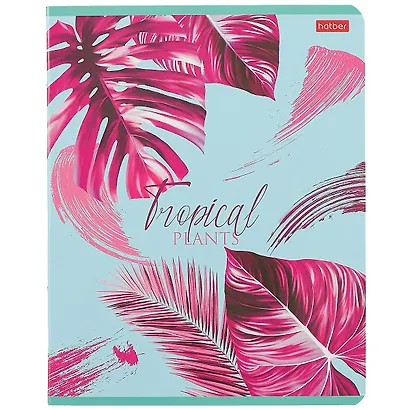 Тетрадь в клетку Hatber, "Тропические листья", 48 листов, в ассортименте - фото 3