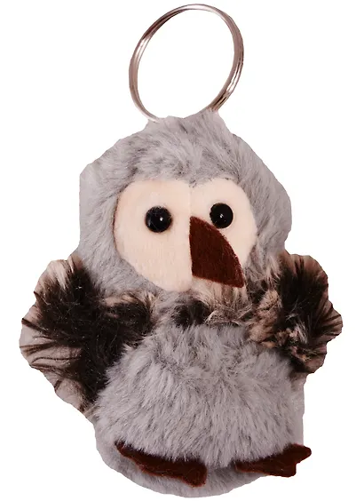 Брелок Сова пушистая с кольцом (10см) (12-01570-С11) - фото 2