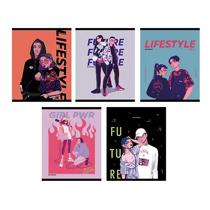 Тетрадь в клетку Listoff, "Lifestyle (Эксклюзив)", 48 листов, в ассортименте - фото 1