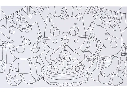 МАКСИ-РАСКРАСКА. ЛЮБИМЫЕ КОТИКИ - фото 4