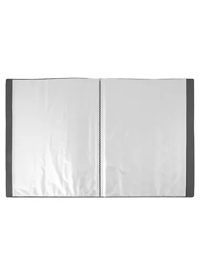 Папка 10ф А4 "STANDARD" пластик 0,6мм, серая - фото 3