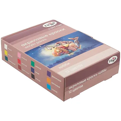 Акрил декоративный 12 цветов по 20 мл, Гамма - фото 1